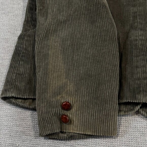 Vintage Brite N Sassy Blazer Jacket Womens 13/14 Olive Green Gray Corduroy Lined - Picture 9 of 16